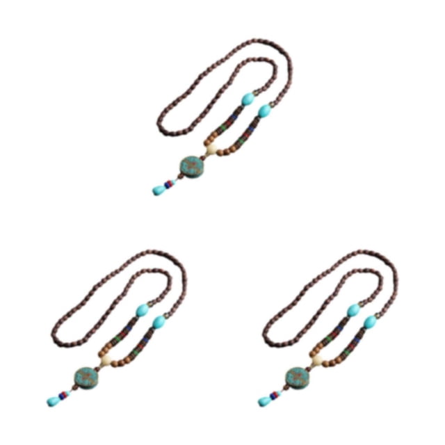 Wweixi Style Vintage Perles Pendentif Déclaration de Mode Large Application comme Indiqué 4 3Set