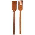 thumbnail image 4 of Godinger 90891 Wood Lined Boat Bowl with Salad Server, 4 of 5