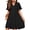 L-Black, variant on Summer Dresses for Women V Neck Short Sleeve Casual A Line Dress Flowy Swing Ruffle Sundress with Pockets