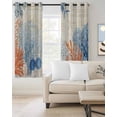 thumbnail image 4 of Ocean Corals Blackout Curtains for Bedroom Living Room, Summer Beach Coral Sea Stars Retro Texture 84 In Long Thermal Insulated Room Darkening Drapes Grommet Window Treatments, 42 x 84 In, 4 of 9
