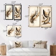 thumbnail image 4 of Designart "Movement in Brown and Black I" Abstract Minimalism Framed Wall Art Set Of 2 - Brown Abstract Frame Gallery Set For Office Decor, 4 of 6