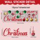 thumbnail image 4 of Decoraciones de Pared para Dormitorio Elementos de Navidad Ilustrados con Bigotes Decoración de Fondo de Dormitorio de Niños Pegatina de Pared Decoraciones de Pared de Navidad, 4 of 6