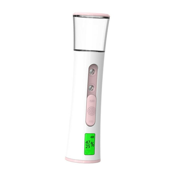 Nano Bruma Facial Humidificadora para Extensiones de Pestañas Hidratación Refrescante Blanco Rosa
