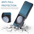 thumbnail image 3 of Compatible with Samsung Galaxy Z Flip 6 Wallet Case, PU Leather Flip Case with Card Holders RFID Blocking Stand [Shockproof TPU Inner Shell] Phone Cover for Samsung Galaxy Z Flip 6, Blue, 3 of 8