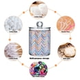 thumbnail image 6 of Yayeee 4 Pack Qtip Holder Bathroom Cotton Swab Canister with Lid Clear Dispenser Set, Purple Geometric, 6 of 6