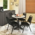 thumbnail image 2 of Regency Kobe 30 in. Round X-Base Breakroom Table- Maple, 4 Restaurant Stack Chairs- Black, 2 of 8