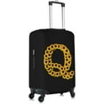 thumbnail image 4 of Sunflower Initial Name Q Black Luggage Cover Elastic Washable Stretch Suitcase Protector Anti-Scratch Travel Suitcase Cover for Kid and Adult S (Fit 18-21 inch suitcase), 4 of 6