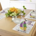 thumbnail image 4 of Ambesonne Mardi Gras Place Mats Set of 4, Umbrella Stars Fun, Standard Size, Purple Yellow Green, 4 of 6