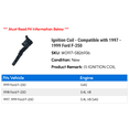thumbnail image 2 of Ignition Coil - Compatible with 1997 - 1999 Ford F-250 1998, 2 of 2