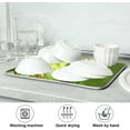 thumbnail image 6 of FREEAMG Christmas Dish Drying Mat Xmas Green Ball Gold Star Microfiber Absorbent Drying Pad Heat Resistant Kitchen Island Protector Seasonal Gift Party Favors 16"× 18", 6 of 6