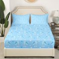 thumbnail image 3 of Erosebridal Bow Stars Bed Sheets Set Queen Size,Bowknot Bow Tie Bedding Sets Queen Size,Cartoon Cute Bed Sheets Queen,Lightweight Princess bedroom Decoration,4 Pieces, 3 of 7