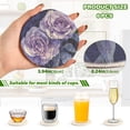 thumbnail image 3 of WOBOGO Lilac Rose Coil Coasters Set of 6 Minimalist Cotton Woven 3.94 inch Non-Slip Insulated and Absorbent Home Accessories., 3 of 7