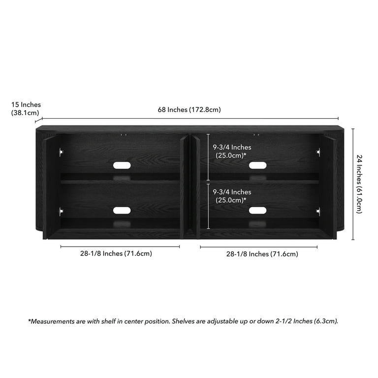 Evelyn&Zoe Canton Transitional TV Stand For TVs up to 75