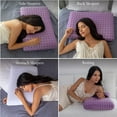 PharMeDoc Purple Cooling Memory Foam Pillow for Adults, Ventilated Hole