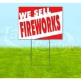 thumbnail image 1 of We Sell Fireworks (18" x 24") Yard Sign, Includes Metal Step Stake, 1 of 6