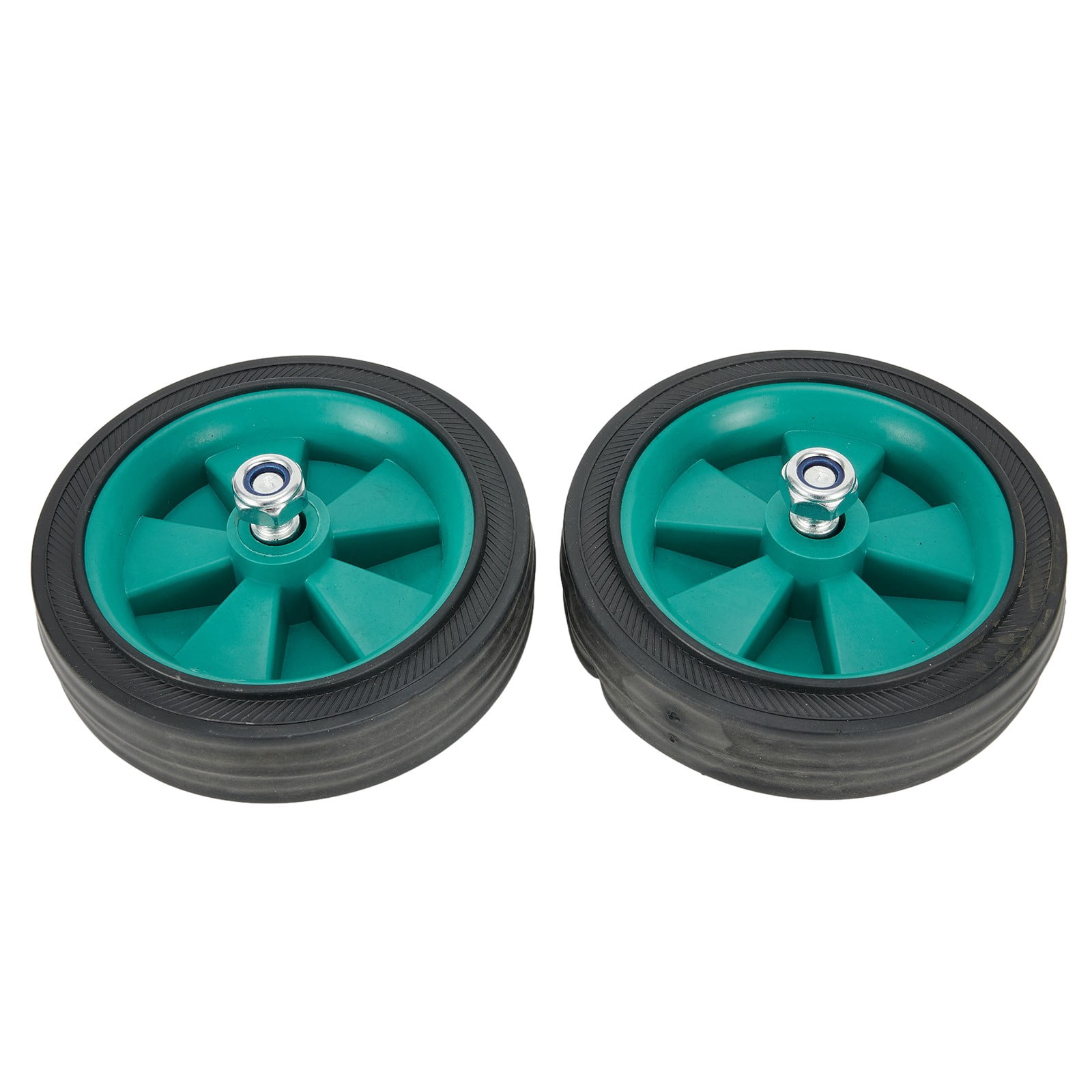 2Pc Green Air Compressor Wheel Replacement Caster Silent 5 Inch Shockproof