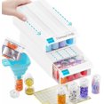 thumbnail image 1 of miduoduo-Storage Containers for Diamond Painting Accessories, 2 Packs Stackable Craft Storage Organizers 64 Slots Individual Containers for Diamond Art Beads Nail Pill Rhinestones Seed, 1 of 4