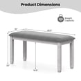thumbnail image 3 of Gymax Set Of 2 Upholstered Bedroom Bench w/Padded Seat & Solid Wood Legs for Dining Room, 3 of 9