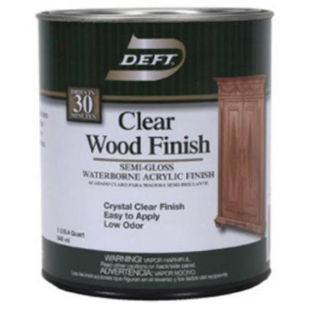 PPG Brands DFT10804 1 Quart Semi Gloss Waterborne Clear Wood Finish