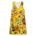 thumbnail image 7 of QUNYINEY A Line Womens Sun Dresses Summer Casual Sleeveless Floral Mini Tank Dress Loose Fit Vacation V Neck with Pockets Dresses, 7 of 7