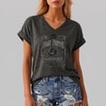 thumbnail image 2 of JCCXIN Dolly Portrait T Shirts For Women Short Sleeve V-Neck Country Music Star Parton Vintage Graphic Tees, 2 of 5