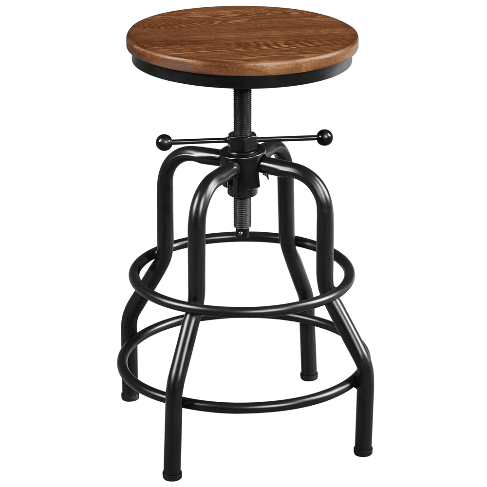 SMILE MART Vintage Metal Industrial Bar Stool Counter Height for