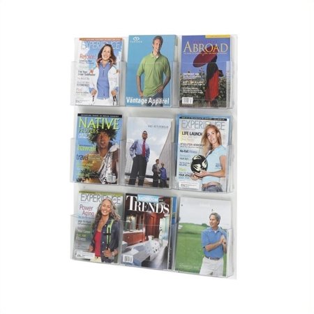 Overlapping Magazine Display - Safco Clear2c 9 Magazine Display