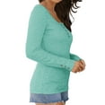 thumbnail image 4 of MOSHU Long Sleeve Womens Shirts Casual Henley Tops for Women Fall Button Down Blouses, 4 of 11