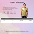 thumbnail image 7 of YONGHS Men's Metallic Shiny Short Sleeve T-shirt Holographic Round Neck Party Disco Club Tee Top Royal Blue S, 7 of 7