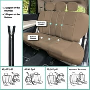 FH Group Universal Fit Faux Leather Car Seat Covers, Waterproof Front Set - Tan PU002102TAN