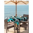 thumbnail image 3 of Outdoor Tablecloth with Umbrella Hole and Zipper, Aqua Stripe Waterproof Patio Tablecloth for Dining 54''x54'', Ombre Grey Moire Geometric Modern Abstract Wipeable Table Cover for Picnic BBQ Party, 3 of 9
