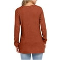 thumbnail image 7 of Womens Ribbed Tunic Tops, Long Sleeve Shirts for Women Fall Fashion Warmth Fleece Solid Color Crewneck Pullover, 7 of 7