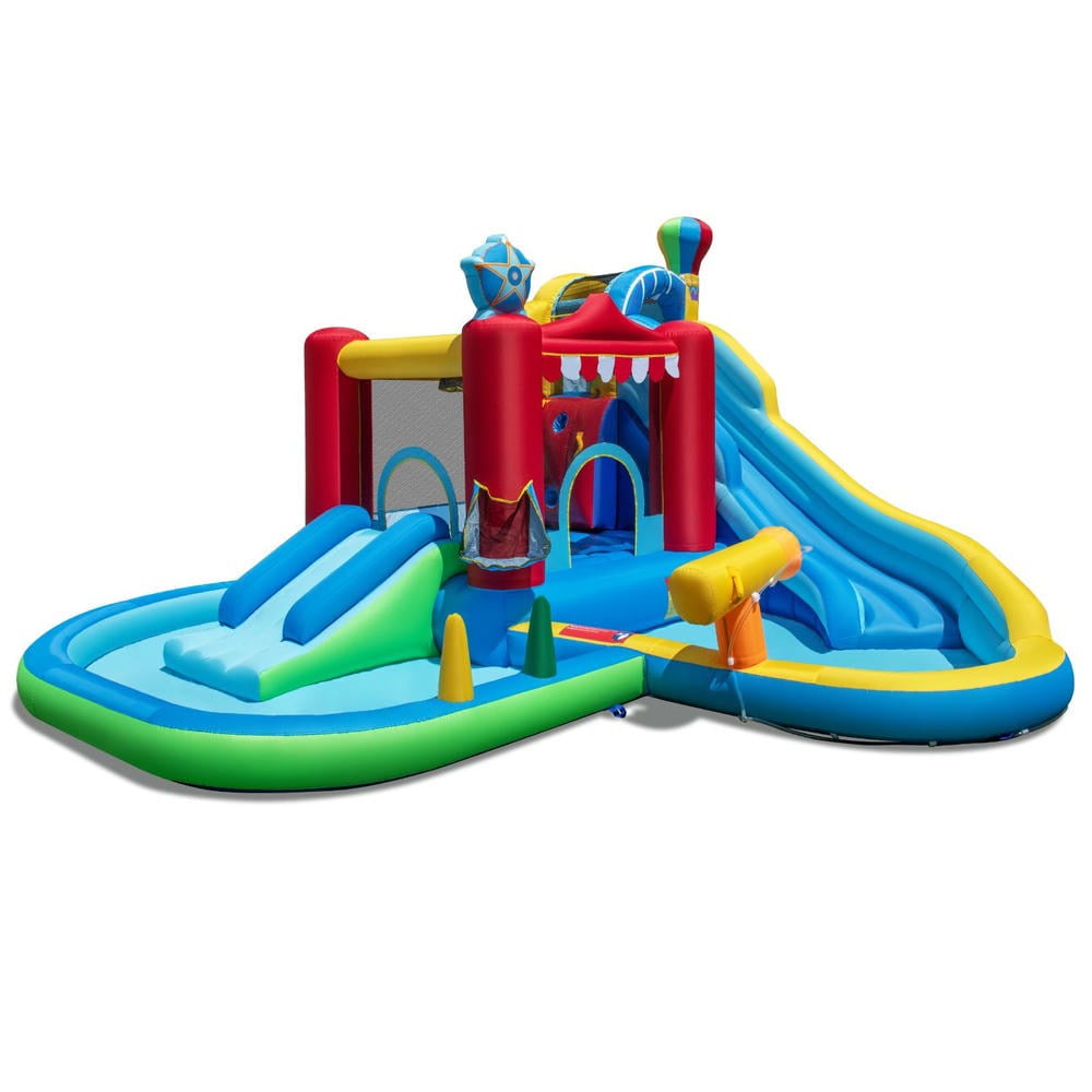 Barara King Inflatable Water Slides Bounce House, Wet Dry Combo Outdoor Bouncy Castle for Outdoor, Kids, Yard, Multicolor