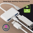 thumbnail image 3 of CY Type C USB-C to Dual Type-A USB3.0 Female with PD Power Charge Adapter Compatible with Laptop Tablet Phone, 3 of 8