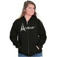 thumbnail image 3 of Space Force Logo US Military USSF Zip Up Hoodie Men's Women's Brisco Brands M, 3 of 6