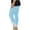 Sky Blue, variant on asdoklhq Womens Plus Capris, Women Summer Casual Loose Solid Trousers Lace Elastic Waist Pants Leggings