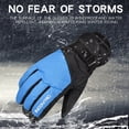 thumbnail image 3 of Winter Ski Gloves for Men and Women, Waterproof Windproof Cold Weather Gloves, Thermal Insulated Snow Gloves for Skiing, Snowboarding, Hiking and Outdoor Activities-Blue, 3 of 4