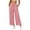 Pink, variant on Hurxie Women's High Waist Pants Loose Cropped Palazzo Pants Casual Summer Beach Trouser Watermelon Red,M