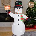 thumbnail image 2 of Muñeco de nieve inflable de Navidad Fanshunlite de 8 pies con luces LED, 2 of 7