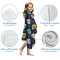 thumbnail image 7 of Navy Colorful Skull Pattern Hooded Bath Towel，50"x30" for Ages 3 To 12 Kids, Quick Dry Lightweight Soft Microfiber Hood Beach Towel Cover Up for Kids, 7 of 7
