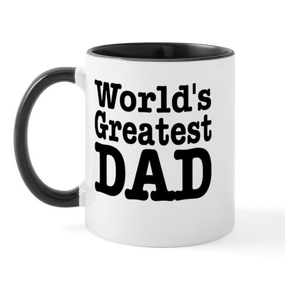 CafePress - World's Greatest Dad Mug - 11 oz Ceramic Mug - Novelty Coffee Tea Cup