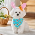 thumbnail image 3 of Easter Pet Bunny Ears Headband and Easter Egg Bandana Scarf Set Cute Holiday Outfit for Dogs Cats Blue M, 3 of 8