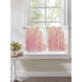 thumbnail image 3 of Half Window Curtains 24 Inches Long, Pink Gold Window Treatment Curtain Drapes, Boho Modern Abstract Minimalist Aesthetic Flower Short Curtains Tiers for Kitchen Over Sink, 27.5"x24", 2 Panels, 3 of 7