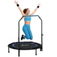 thumbnail image 1 of Soozier Trampoline de Rebond 40 Pouces pour Adulte avec Poignée Ajustable, Bleu, 1 of 10