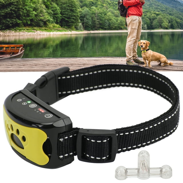 Collier pour Chien, Collier d'Entraînement Rechargeable par USB, Étanche, Vibration Réglable, Reconnaissance Intelligente
