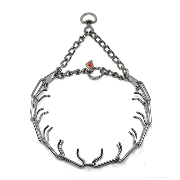 Herm Sprenger Stainless Steel Prong Dog Training Collar with Removable Links for Medium Dogs, Silver