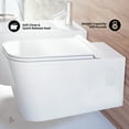 thumbnail image 3 of Concorde Wall-Hung Toilet Bundle 0.8/1.6 GPF Dual Flush in Glossy White with Black Flush Plate, 3 of 13