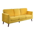thumbnail image 3 of Topline Home Furnishings Striking 3pc Yellow Velvet Sofa Set, 3 of 7