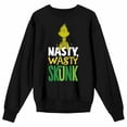 thumbnail image 4 of The Grinch Nasty Wasty Skunk Adult Black Crew Neck Long Sleeve Sweatshirt-Large, 4 of 7