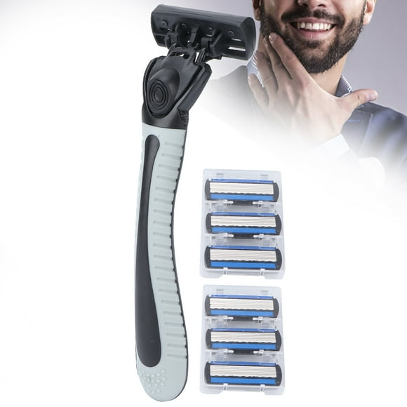 Men's  Sets, Men's  Silver White with 6  Blades for Daily Use